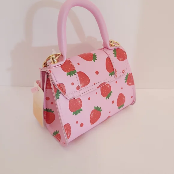 Willow & Ruby Strawberry Mini Bag w/ Pom Charm - Picture 5 of 12